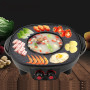 Electric Grills Smokeless Barbecue BBQ Machine Household Baking Tray Home Roasted Korean Multi-function Indoor Hot Pot EU