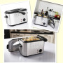 1.2L Electric Fryer Household Non-Flammable Constant Temperature Mini Multi-Function Rectangular Chicken Wings Small Electric