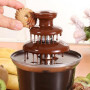 Mini Chocolate Fountain Three Layers Electric Chocolate Melting Machine Household Triple Heating Cheese Fondue Chocolate Machine