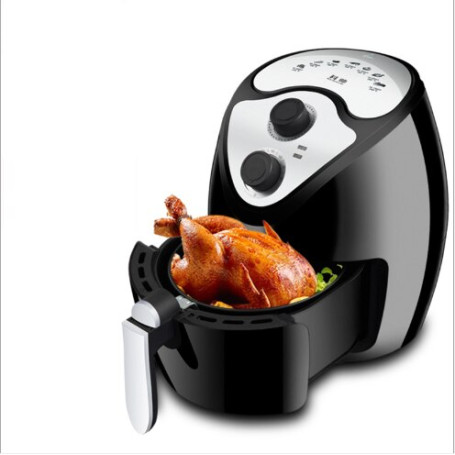Air Fryer Double Pan 2.6L Automatic Chips Nuggets Mozzarella Fish Maker Intelligent Electric Oven  Power Off  Protection