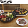 DMWD Electric Baking Pan Double Sided Heating Non-stick Coating Crepe Maker Pizza Bake Grill Pancake Griddle Heating Skillet