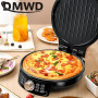 DMWD 220V Electric Crepe Maker Double Plates Heating Steak Frying Pan BBQ Grill Skillet Pancake Pizza Baking Machine