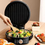 DMWD 220V Electric Crepe Maker Double Plates Heating Steak Frying Pan BBQ Grill Skillet Pancake Pizza Baking Machine