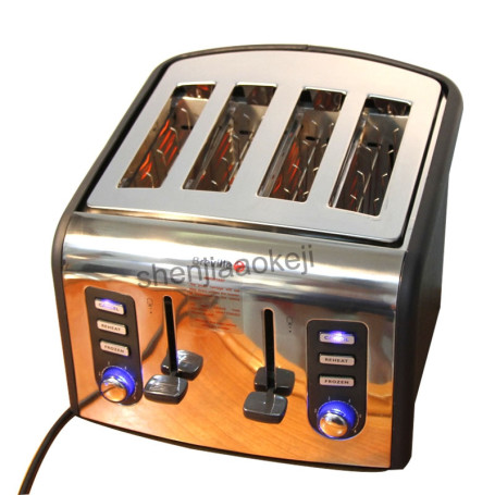 4slices Toaster Stainless steel automatic toaster CFDQ004 electric oven toaster breakfast machine Baking Heating bread machine