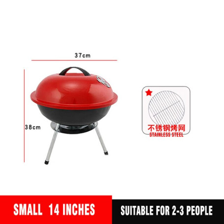 Barbecue Oven Round Outdoor Portable Folding Household Quadruped Stove Charcoal Burning Car Barbecue Rack Apple Barbecue Oven