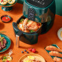 4.5L /6L New Electric Air Fryer Large Capacity Smart Automatic Household Multi-function LED Touchscreen Deep Fryer without Oil