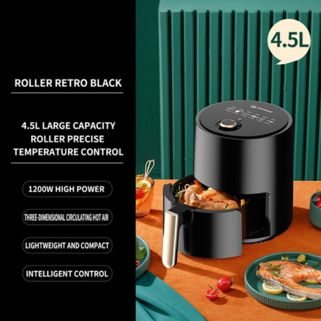 4.5L /6L New Electric Air Fryer Large Capacity Smart Automatic Household Multi-function LED Touchscreen Deep Fryer without Oil