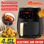 1400W 4.5L Air Fryer Oil free Health Fryer Cooker Multifunction Smart Touch LCD Deep Airfryer French fries Pizza Fryer 110V/220V