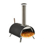 Stainless steel STROMBOLI black STROMBOLI outdoor pizza oven L82xl40 5cm