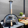 Stainless steel STROMBOLI black STROMBOLI outdoor pizza oven L82xl40 5cm