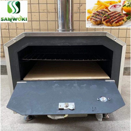 Outdoor Pizza oven Portable Pizza oven Wood-Fired Bread baker Charcoal BBQ grill Firewood Baking stove steak cooker machine