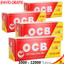 Original OCB long filter empty tubes for filling 1000 to 12000 tobacco cigarettes in 250 tube boxes
