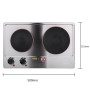220V 1000W 1500W Double Head Electric Stove Embedded High-power Stir Frying Electric Stove Double Stove Desktop Eye Commercial