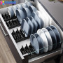 KUNBEI Space Aluminum Kitchen Shelf Removable Storage Rack Tableware Drain Rack Adjustable Tableware Kitchen Accessories Set