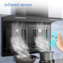 Home kitchen Range Hood High Suction Side/Top Suction Stainless Steel Automatic Cleaning Lampblack machine Ultra-Thin 220V