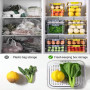 PET Material Refrigerator Food Storage Containers Kitchen Separate Freezer Seal Bin for Vegetable Fruit Meat Fresh Box Organizer
