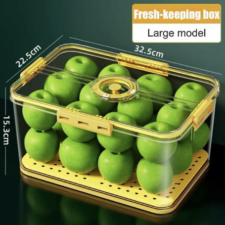 PET Material Refrigerator Food Storage Containers Kitchen Separate Freezer Seal Bin for Vegetable Fruit Meat Fresh Box Organizer