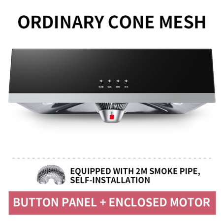 New 180W Range Hood Home Kitchen Large Suction Small Oil Hat Machine Top Suction Range Hood Strong absorption of oil fume