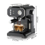 1.5L Espresso Coffee Machine With Milk Frother Household Small Automatic Electric Coffee Maker Commercial Steam