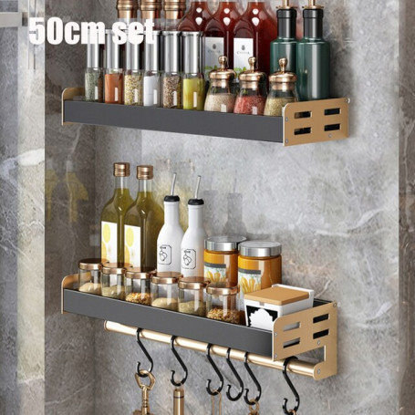 KUNBEI Kitchen Accessories 30-50 Cm Modern Bathroom Corner Shelf Kitchen Wall-Mounted Storage Rack Shower Shampoo Dressing Rag