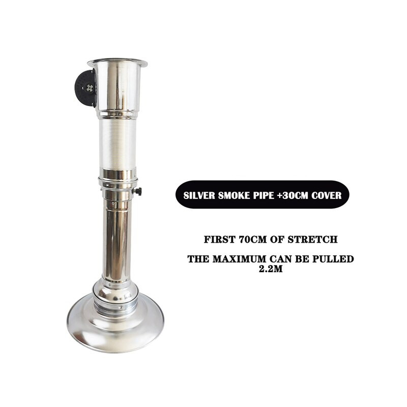 Barbecue Smoking Hood Chimney Telescopic Smoke Exhaust Ventilation Pipe