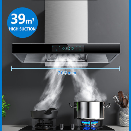 90CM Top-Suction Large Suction Range Hood Household Kitchen European-Style Small T-Type Off-Row Range Hood CXW-268-T668