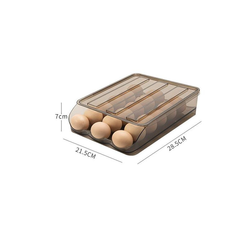 Automatic slide Eggs Storage Box Plastic Eggs Holder Basket Container