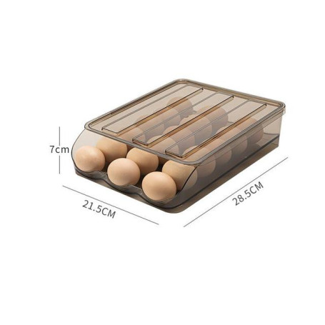 Automatic slide Eggs Storage Box Plastic Eggs Holder Basket Container Dispenser Organizer Closet For Fridge Kitchen