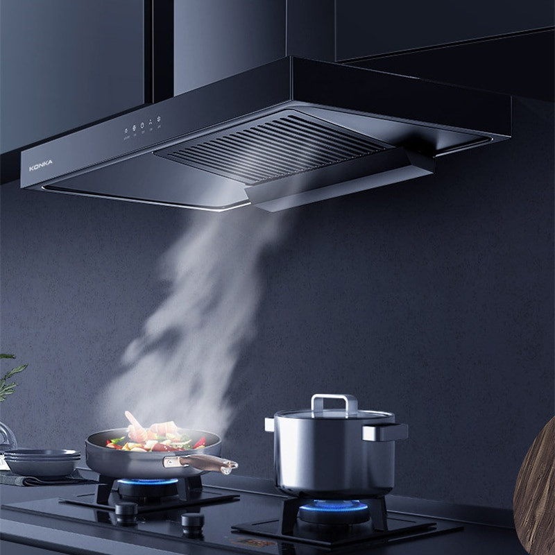 Large Suction Kitchen Hood Cooker Range Hood Top Household Appliances ...