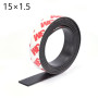 1-10Meters  6*1 10*1.5  12*2 15*2 20*1.5  mm self Adhesive Flexible Soft Magnetic Strip Rubber Magnet Tape width  10mm/15mm/30mm