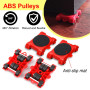 5Pcs/Set Heavy Duty Furniture Lifter Mover Roller with Wheel Bar Moving Device Lifting Helper Furniture Moving Transport Tool