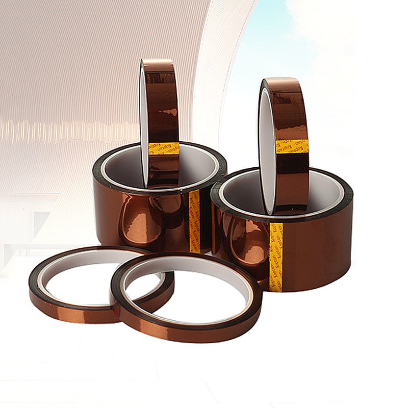 5/8/10/15/20mm 100ft BGA High Temperature Heat Resistant Polyimide Gold Adhesive Tape For