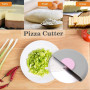 Washable Pizza Knife Household Kitchen Gadget Creative round Roller Knife Stainless Steel Pancake Knife