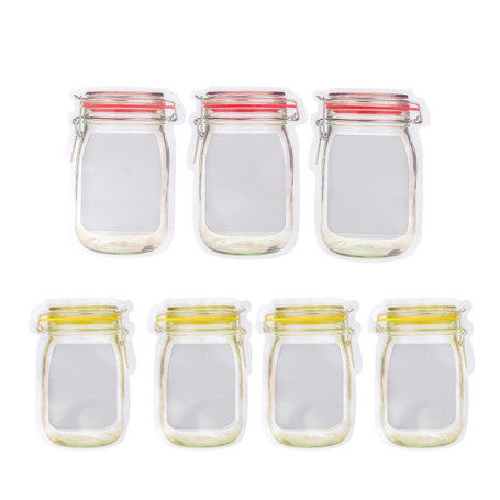 Mason Bottle Freshness Protection Package Zip lock Food Storage Bag