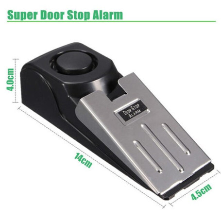 125DB Anti Theft Burglar Alert Home Safe Security Detection Wedge Door Stop Alarm Adjustable Sensitivity Switch Can Prevent Tamp