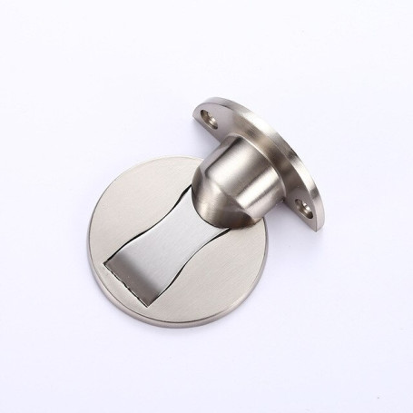 Invisible Magnetic Door Stopper Stainless Steel Punch-free Windproof Mechanical Self-locking Door Stop Door Stopper