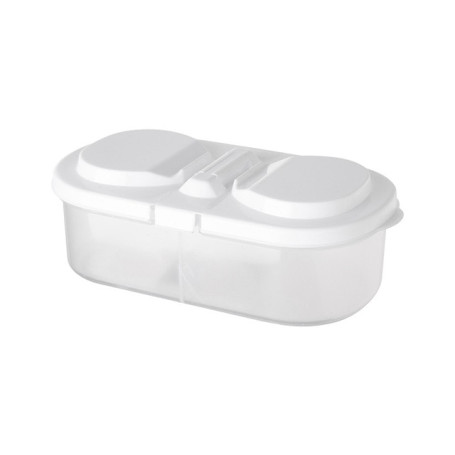 Plain double compartment with lid food and fruit sealing jar multifunctional kitchen refrigerator plastic storage storage box C1