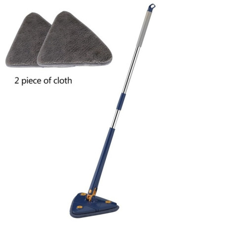 360° Rotatable Squeeze Mop Strong Water Absorption Extendable Triangle Mop 1.3m Home Floor Ceiling Windows Cleaning Tools