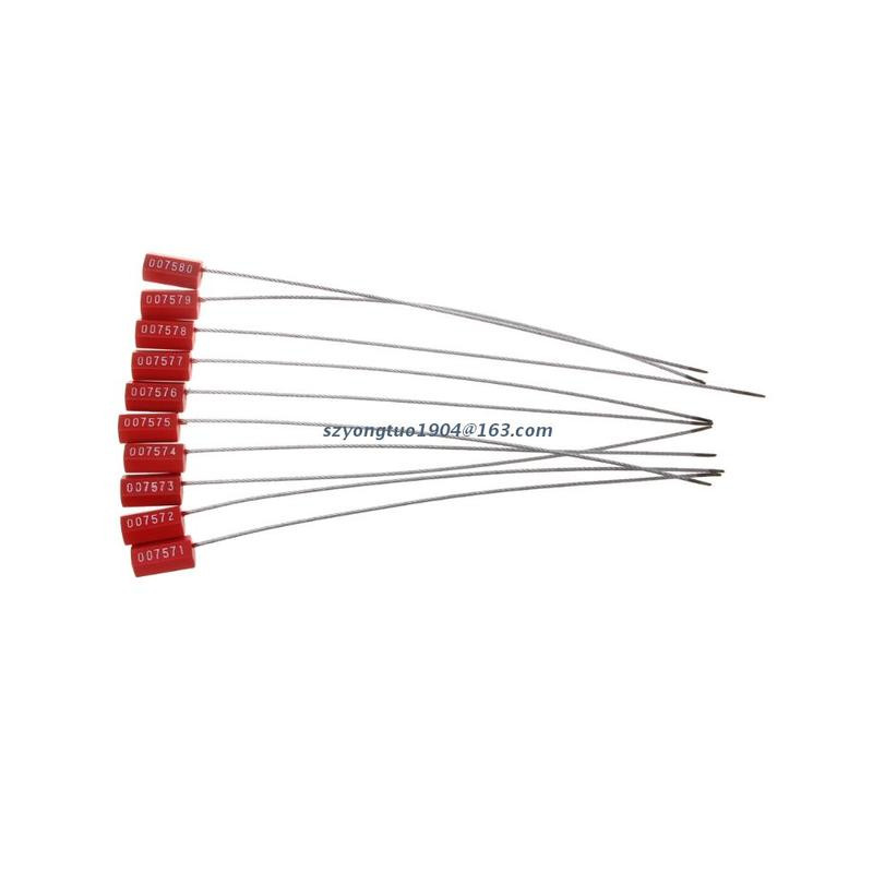 P82D 10 Pieces Pull Tight Wire Seals Metal Shipping Container Tags Anti