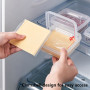 2PCS Transparent Butter Cheese Storage Box Portable Refrigerator Fruit Vegetable Fresh-keeping Organizer Box Cheese Box