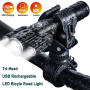 New Power Torch Bright Waterproof Hand-Held Outdoor Lighting Hand Lamp with 3 Lamp Caps Bicycle Light