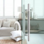 Stainless Steel Glass Door Large Handles Solid Pull Push Moving Doors Hardware 30-100cm Long Knob Office Home Bathroom Fittings