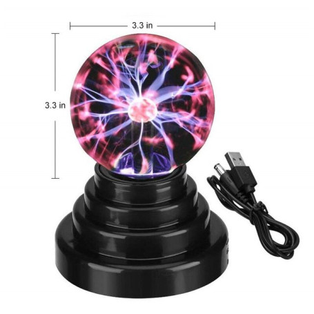 8 Inch sound control Magic Plasma Ball Lamp Touch Glass LED Night Light Atmosphere Lights Christmas Party Bedroom Decor Kids Toy