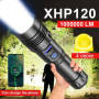 Super XHP120 Powerful Led Flashlight XHP90 High Power Torch Light Rechargeable Tactical Flashlight 18650 Usb Camping Lamp