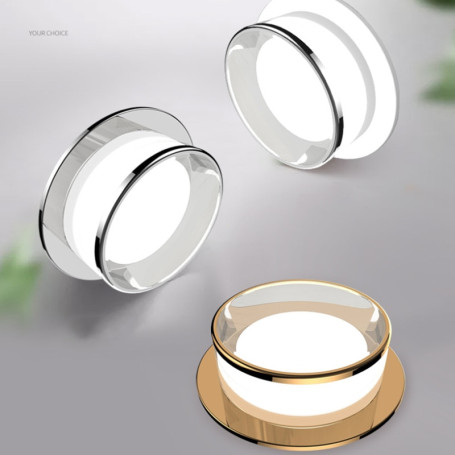 New led downlight embedded home glass creative corridor ceiling round bucket light ceiling 7w/9w/12w/15w/18w AC85-265V