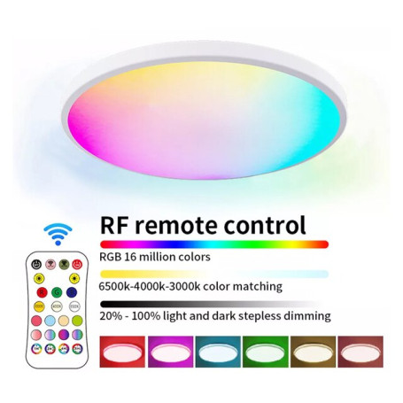 Smart WIFI LED Round Ceiling Light RGBCW Dimmable TUYA APP Compatible with Alexa Google Home Bedroom Living Room Ambient Light