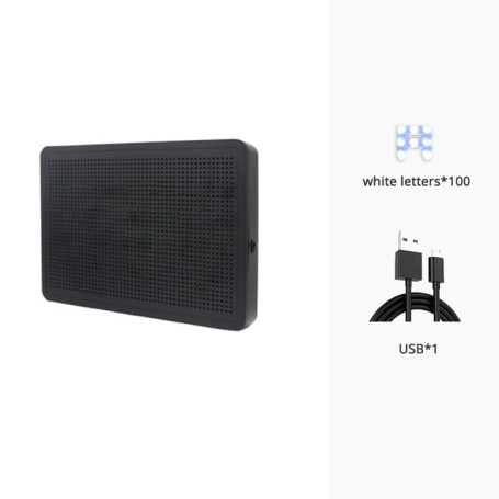 LED Pixel Letter Light Box Creative DIY Luminous Nail Mother 6 Colors USB Battery Wedding Christmas Day Party Message Board