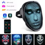 Bluetooth APP Control Smart Masks Led Display Light Up Mask Programmable Face Cosmask Halloween Mask Cosplay Costume Supplies