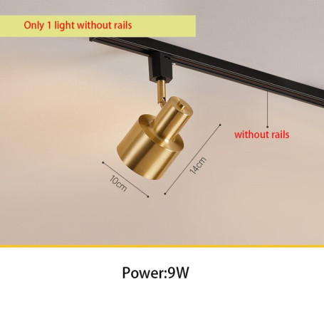 Led Track Light Full Set Rails Lamp Replaceable E27 Bulb Luxury Ceiling Lighting Fixture Long Spotlights For Living Room Shop