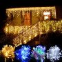 3x1/3x3/6x3m LED Icicle String Lights Christmas Fairy Lights Garland Outdoor Home For Wedding/Party/Curtain/Garden Decoration